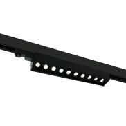 ONE Light Linéaire LED orientable - spot sur rail - système de rail triphasé - 58 x 6 x 8 cm - 10 x 5W LED inclus - noir - couleur de lumière blanc chaud