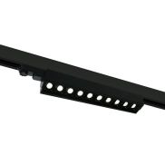 ONE Light Linéaire LED orientable - spot sur rail - système de rail triphasé - 58 x 6 x 8 cm - 10 x 5W LED inclus - noir - couleur de lumière blanche