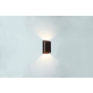 Artdelight Diaz Small - applique murale - 4 x 10 x 15 cm - 2 x 3W LED inclus - IP54 - bronze brossé