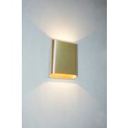 Artdelight Diaz Large - applique murale - 4 x 14,5 x 20 cm - 2 x 6W LED inclus - IP65 - or chaud