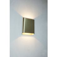 Artdelight Diaz Large - applique murale - 4 x 14,5 x 20 cm - 2 x 6W LED inclus - IP65 - or brossé