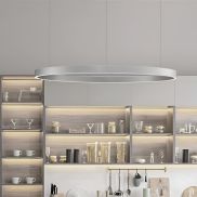 Nova Luce Elowen - lampe suspendue - Ø 98 x 150 cm - 106W LED dimmable inclus - silver
