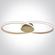 ONE Light Décoratif - plafonnier - 71 x 6 cm - 40W LED dimmable inclus - champagne