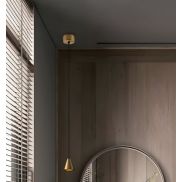 Nova Luce Irmos - lampe suspendue - Ø 6 x 191 cm - 5W LED inclus - or mat