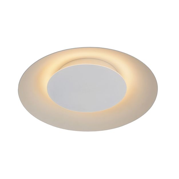 Lucide Foskal - plafonnier - Ø 34,5 x 7,3 cm - 12W LED inclus - blanc