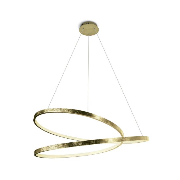 ONE Light Swirl - lampe suspendue - Ø 75 x 150 cm - 40W LED inclus - laiton