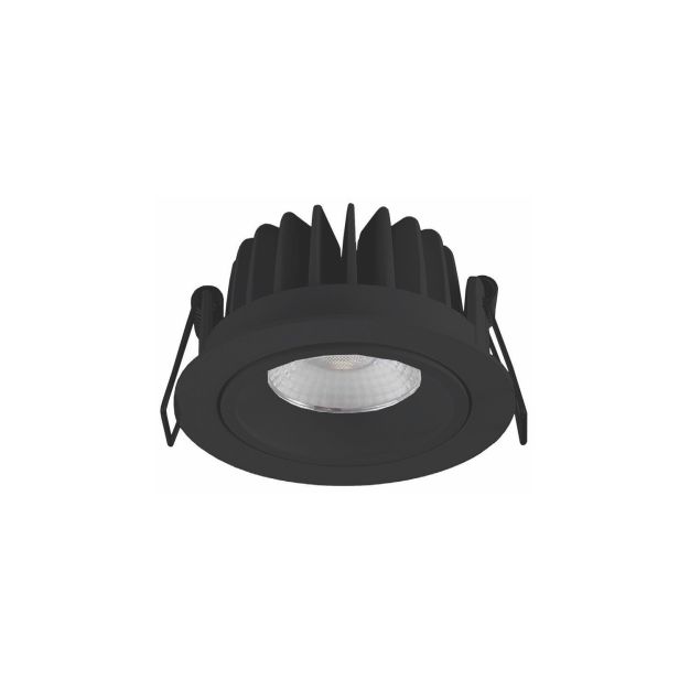 Artdelight Venice 1210 - spot encastré - Ø 90 mm, Ø 83 mm encastré - 10W LED dimmable inclus - IP44 - noir