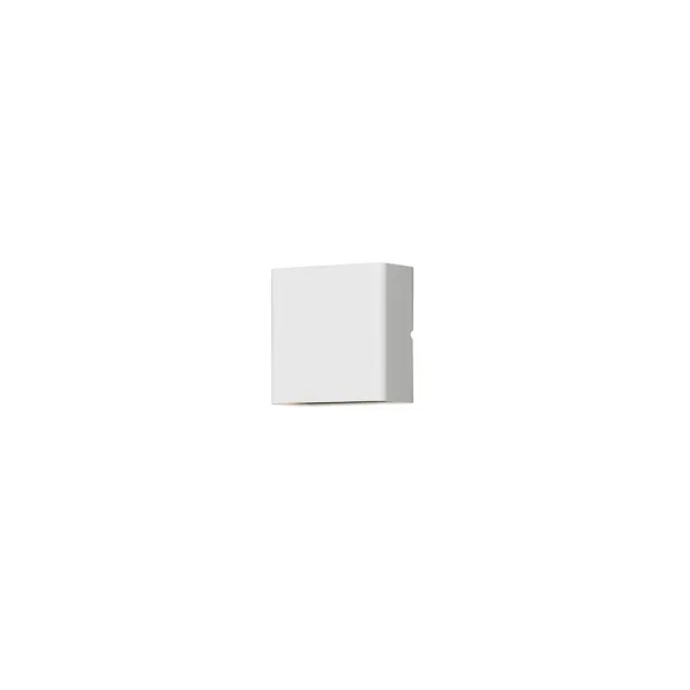 Konstsmide Chieri Square - applique murale extérieure - 11 x 6 x 11 - 4W LED inclus - IP54 - blanc