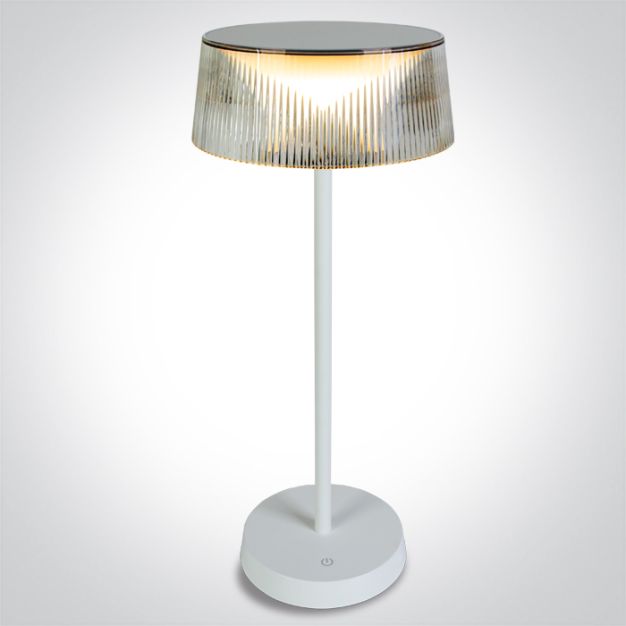 ONE Light Portable Table Lights - lampe de table rechargeable - Ø 15,4 x 37 cm - 2W dimmable LED inclus - IP44 - blanc