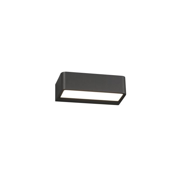 Faro Takua - applique murale - 20 x 10,3 x 5,5 cm - 10W LED inclus - IP65 - gris foncé