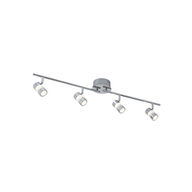 Searchlight Bubbles - spot en saillie 4L - 90 x 13 x 16,8 cm - 4 x 4,5W LED dimmable inclus - IP44 - chrome