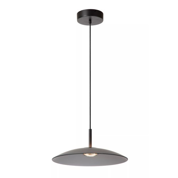 Lucide Menga - lampe suspendue - Ø 40 x 150 cm - 12W LED dimmable inclus - fumé