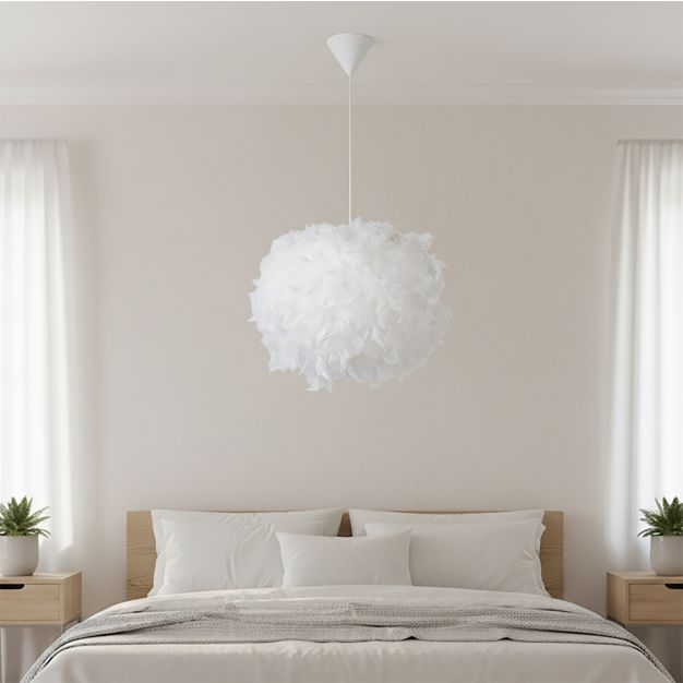 Lucide Goosy Soft - lampe suspendue - Ø 50 cm x 165 cm - blanc