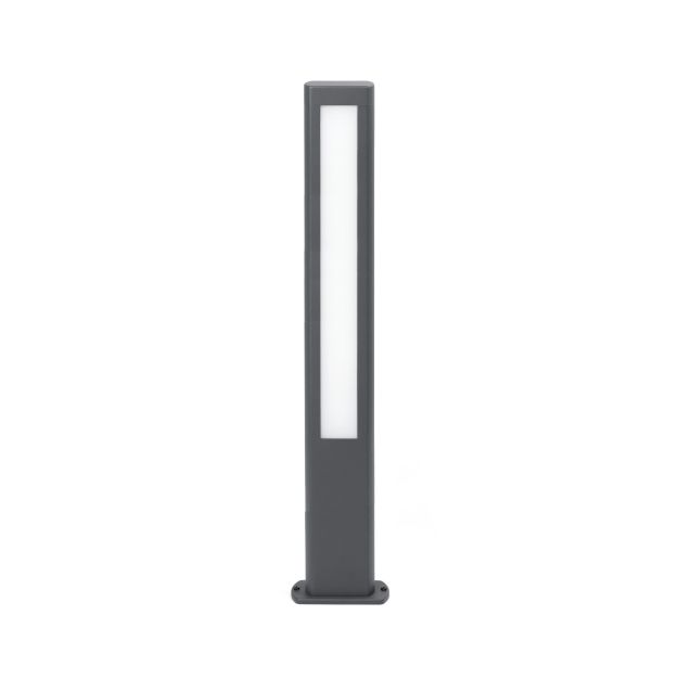 Faro Nanda - lampe de jardin - 11 x 5,5 x 80 cm - 13W LED inclus - IP54 - gris foncé