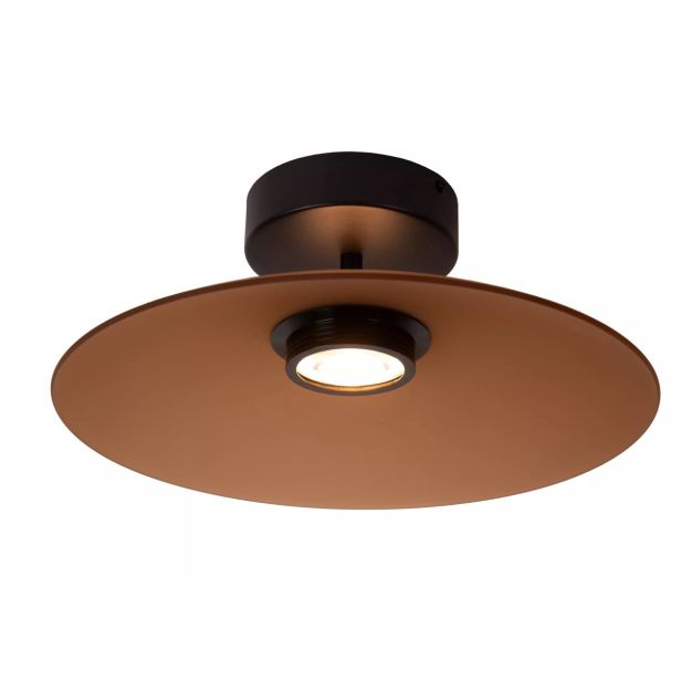 Lucide Menga - lampe suspendue - Ø 40 x 16 cm - 12W LED dimmable inclus - amber