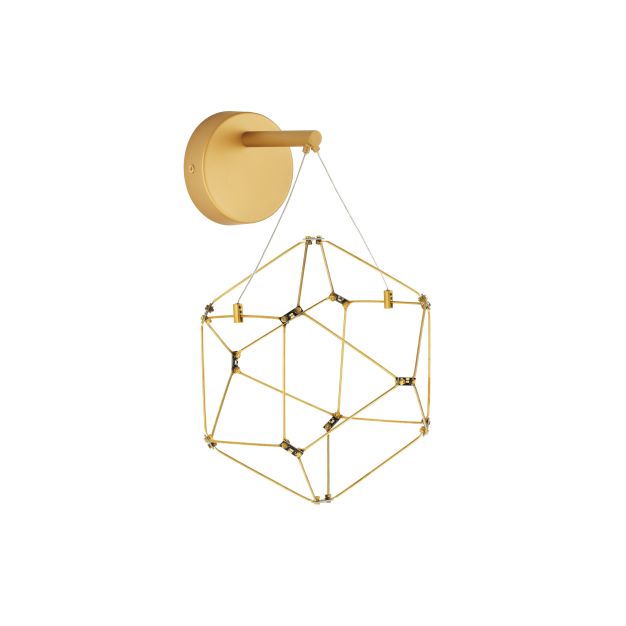 Nova Luce Nebula - applique murale - 17 x 31 x 23,4 cm - 6W LED inclus - doré