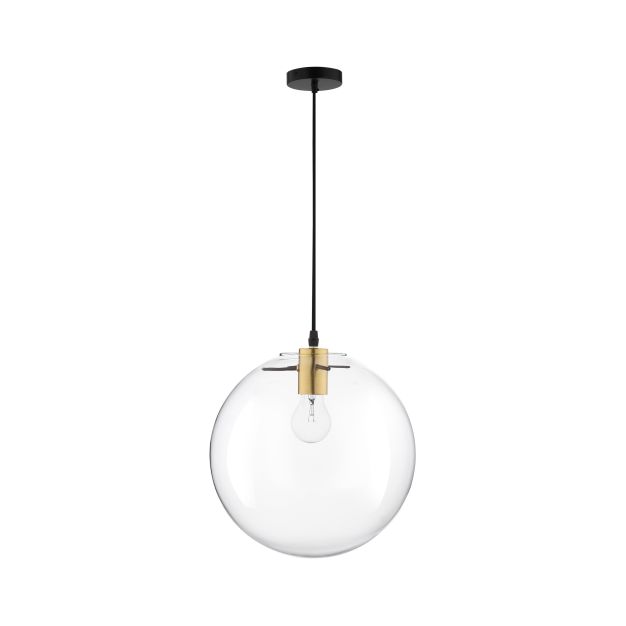 Nova Luce Mirale - lampe suspendue - Ø 25 x 181 cm - or et noir