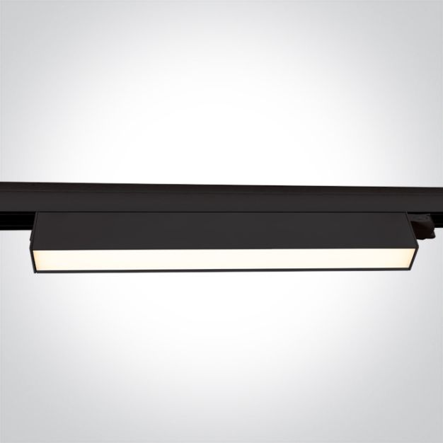 ONE Light Linear Box Lights CCT V - rail d'éclairage triphasé - 48 x 3,8 x 5,5 cm - 36W LED inclus - noir