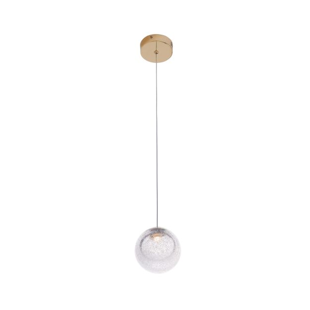 Maxlight Zoe - lampe suspendue - Ø 9,5 x 180 cm - 1,5W LED inclus - or