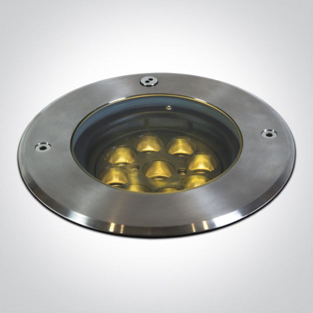 ONE Light Inground Tiltable Range - spot extérieur au sol - Ø 180 mm, Ø 170 mm à encastrer - 9 x 1,5W LED inclus - IP67 - acier inoxydable