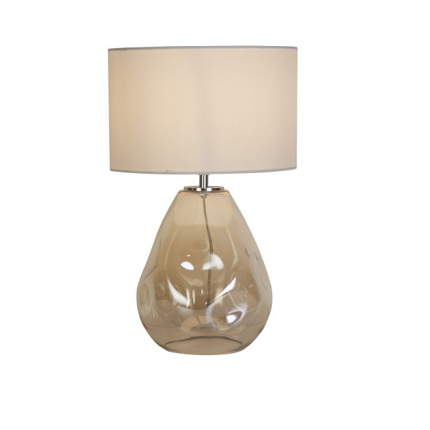 Searchlight Devon - lampe à poser - Ø 28 x 45 cm - champagne