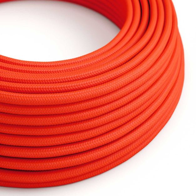 Creative Cables - 3x0,75mm² cordon textile - par 100 cm - orange fluorescent