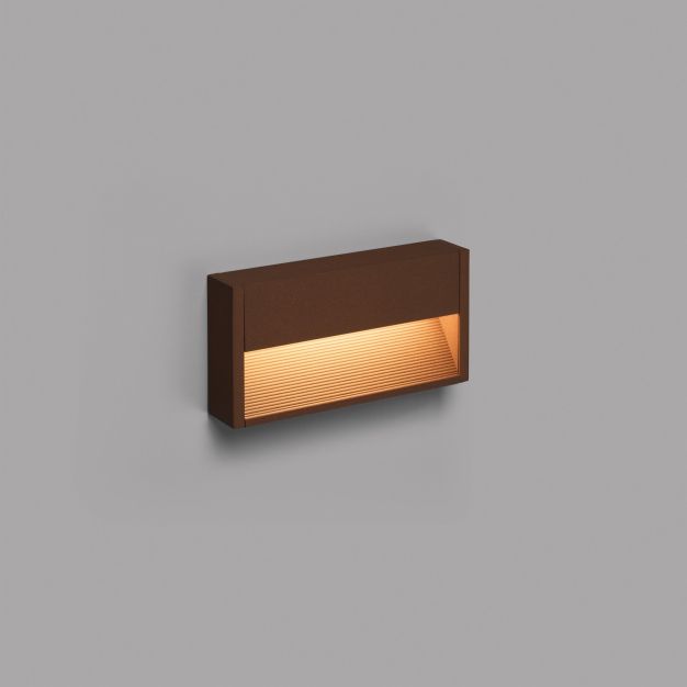 Faro Grada - applique murale - 25 x 4,6 x 12,8 cm - 6W LED inclus - IP54 - brun rouille