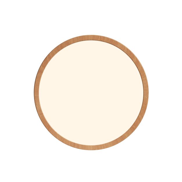 Nordlux Oja - plafonnier - Ø 29,4 x 2,3 cm - 3 étapes Moodmaker Fonction SceneSelect (2700K) - 18W LED inclus - 2700K - film bois
