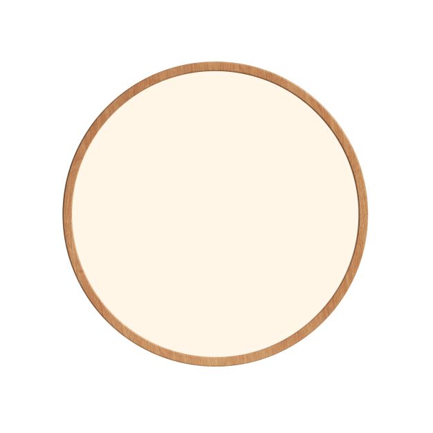 Nordlux Oja - plafonnier de salle de bain - Ø 42,4 x 2,3 cm - 24W LED dimmable inclus (2700K) - IP54 - feuille de bois