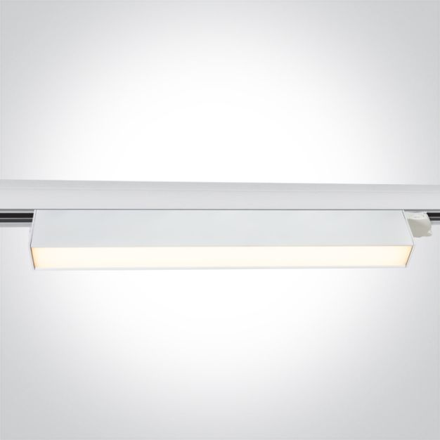 ONE Light Linear Box Lights CCT V - rail d'éclairage triphasé - 48 x 3,8 x 5,5 cm - 36W LED inclus - blanc