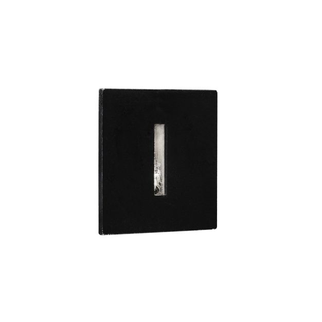 Nova Luce Passaggio - applique encastrée - 37 x 37 mm, Ø 32 mm encastré - 1W LED inclus - IP54 - noir