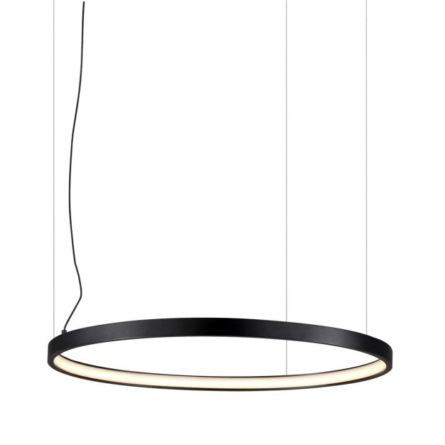 VK Lighting Circulus - lampe suspendue - Ø 65,9 x 200 cm - 30W LED dimmable inclus - noir