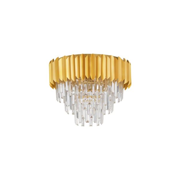 Nova Luce Magnolia - plafonnier - Ø 50 x 39,5 cm - or