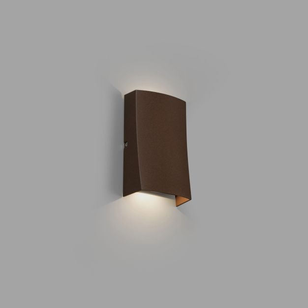 Faro Nairobi - applique murale - 8,5 x 5 x 15 cm - 6W LED inclus - IP54 - brun rouille