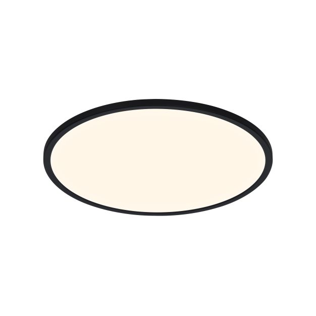 Nordlux Oja - plafonnier de salle de bains - Ø 42,4 x 2,3 cm - 3 niveaux Moodmaker Fonction SceneSelect (3000K-4000K) - 19W LED inclus - IP54 - noir
