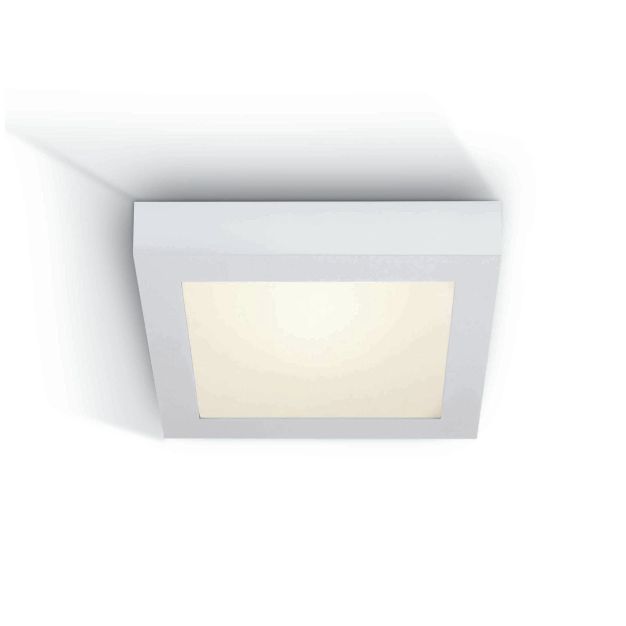 ONE Light LED Panel Plafo Square - plafonnier - 30 x 30 x 3,9 cm - 30W LED inclus - IP40 - blanc - couleur de lumière blanc chaud