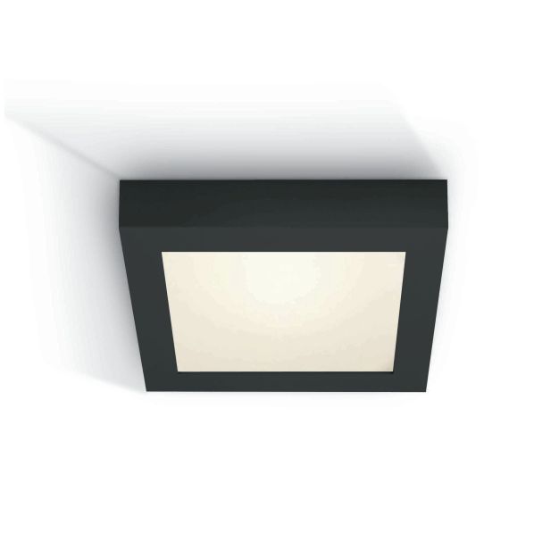 ONE Light LED Panel Plafo Square - plafonnier - 22 x 22 x 3,9 cm - 22W LED inclus - IP40 - noir
