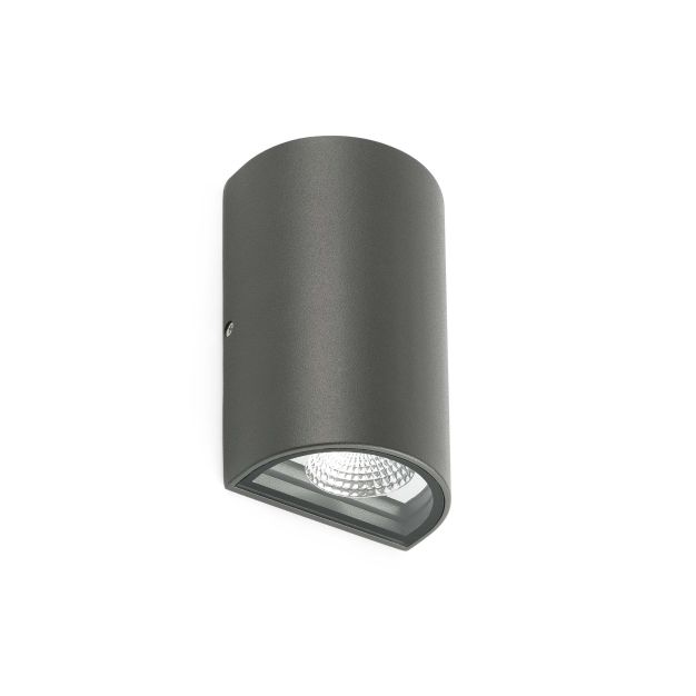 Faro Lace - applique murale - 10 x 7 x 16 cm - 6W LED inclus - IP54 - gris foncé