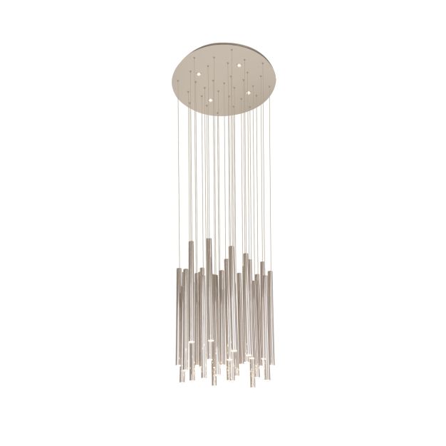 Maxlight Organic - lampe suspendue - Ø 62 x 190 cm - 33 x 1W + 4 x 3W LED dimmable inclus - chrome