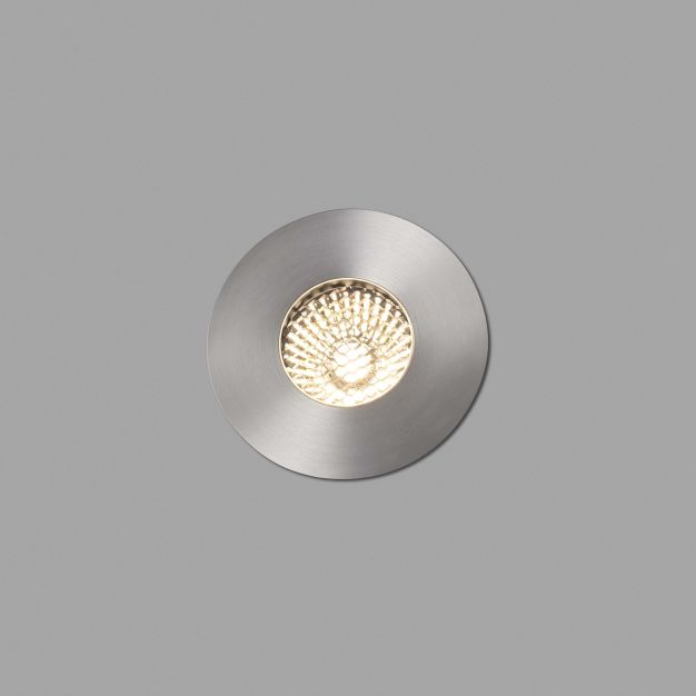 Faro Grund - spot rond pour l'extérieur - Ø 80 mm, Ø 60 mm à encastrer - 7W LED inclus - IP67 - acier inoxydable satiné - couleur de lumière blanc chaud (2700K)