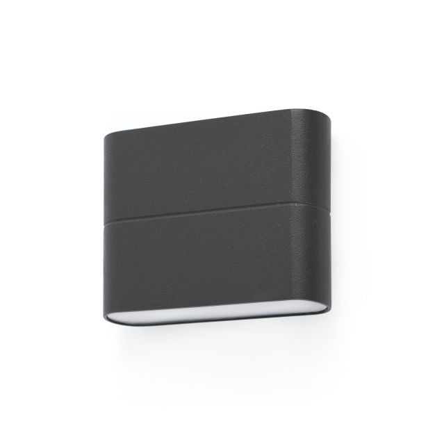 Faro Aday - applique murale - 11,3 x 2,2 x 9 cm - 6W LED inclus - IP54 - gris foncé
