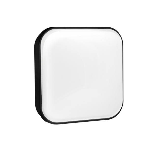 Century Italia Simply - lampe murale/plafonnier - 22 x 7,3 x 22 cm - 24W LED inclus - IP65 - noir