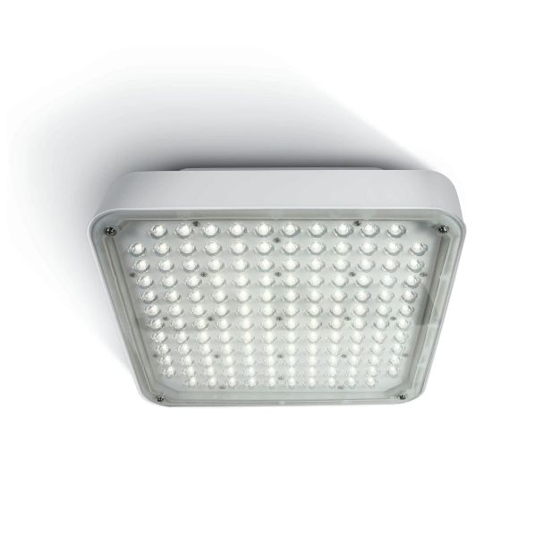 ONE Light LED High Power Boxes - plafonnier d'extérieur - 34 x 34 x 11 cm - 120W LED inclus - IP65 - blanc - couleur de lumière blanc froid