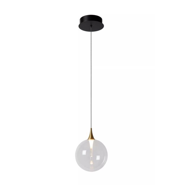 Lucide Gisela - lampe suspendue - Ø 16 x 150 cm - 5W LED inclus - transparent