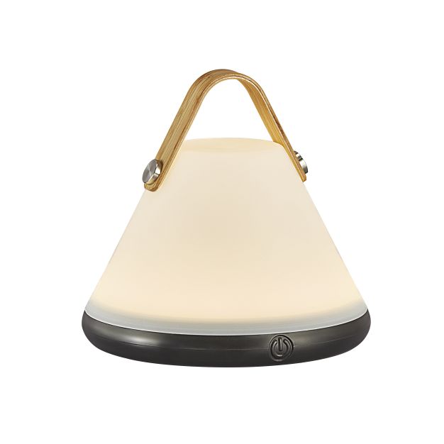 Design for the People Strap To Go - lampe de table - Ø 15,5 x 14,7 cm - 3 steps Moodmaker function - 2,5W dimmable LED inclus - IP54 - blanc et noir