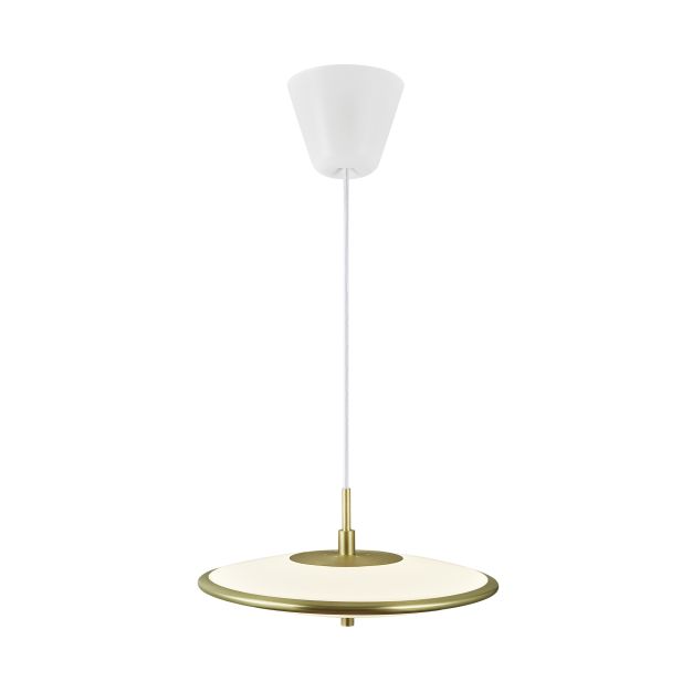 Design for the People Blanche 32 - lampe suspendue - Ø 32 x 314 cm - 15W LED dimmable inclus - laiton