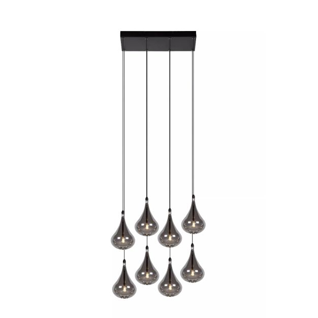 Lucide Tears - lampe suspendue - 49,5 x 24,5 x 154 cm - fumé