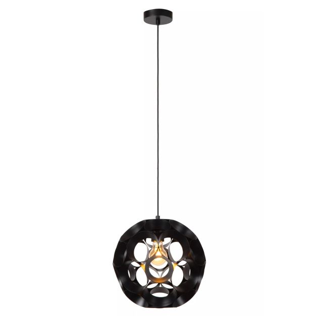 Lucide Hannelore - lampe suspendue - Ø 30 x 163 cm - noir