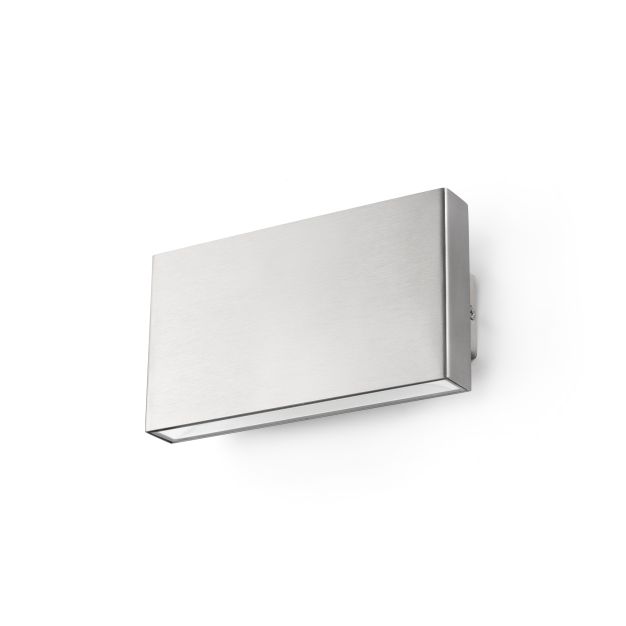 Faro Kaula - applique murale - 18 x 5 x 9 cm - 16W LED inclus - IP44 - acier inoxydable satiné