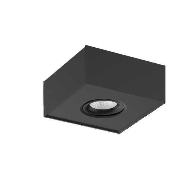 Artdelight Brooklyn1 - spot en saillie - 13,5 x 13,5 x 6 cm - 8W LED dimmable inclus - noir